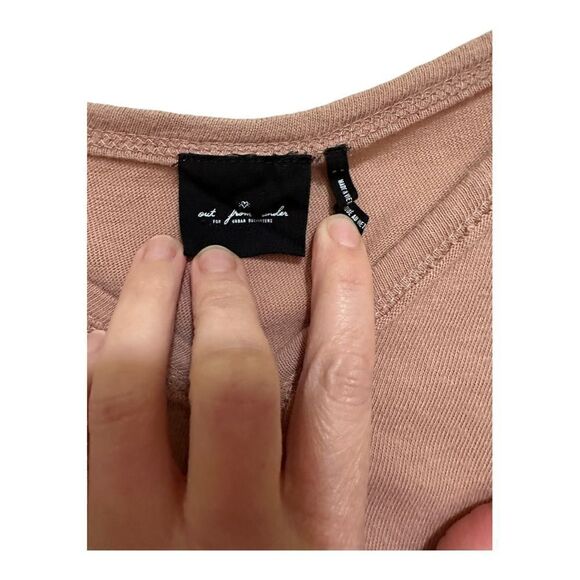 Urban Outfitters | UO | Out from Under Pinkish Tan Button Oversized Jumper | S - Picture 5 of 6